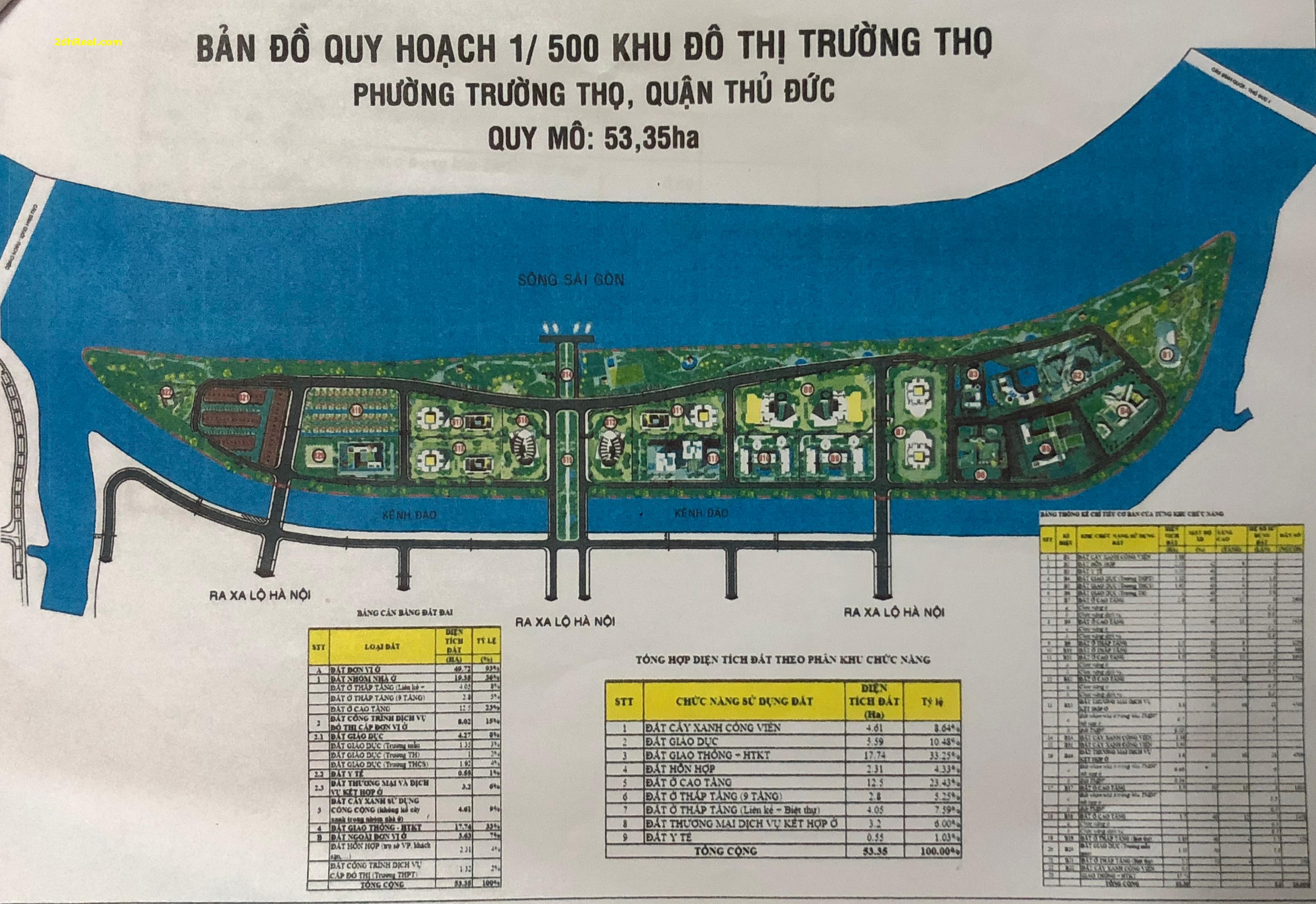 Bán dự án 53,35ha khu đô thị Trường Thọ, phường Trường Thọ, quận Thủ Đức, Tp.HCM