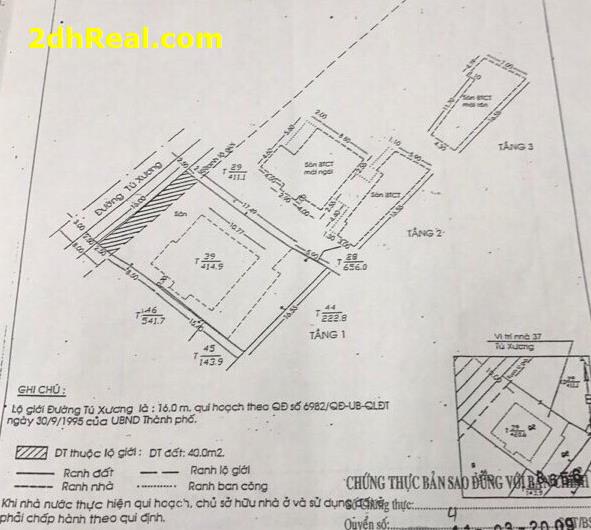 Bán nhà mặt tiền số 37 Tú Xương, phường 7, quận 3, Tp.HCM