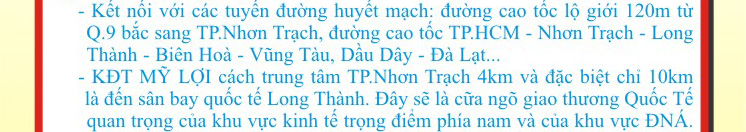 Khu đô thị Mỹ Lợi - Nhơn Trạch | Bán dự án Đồng Nai